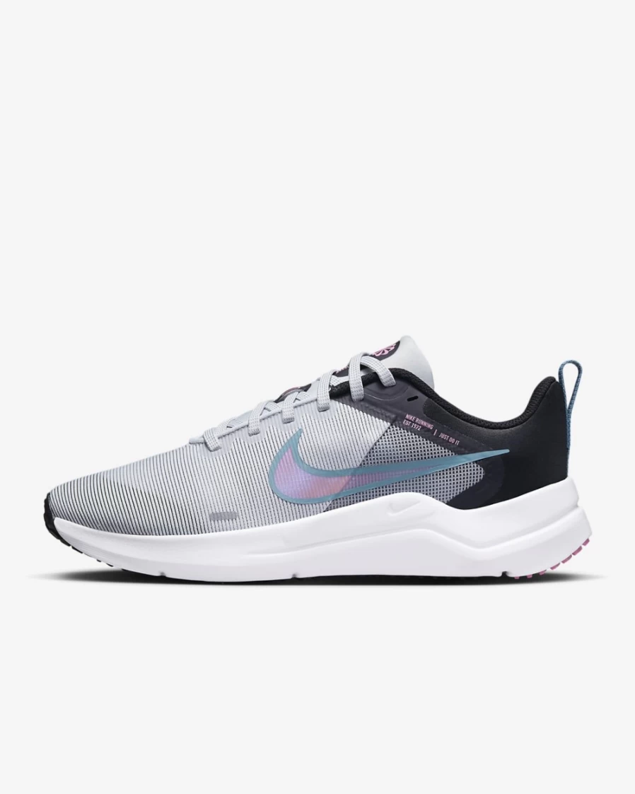 Nike Downshifter 12 Women's Road Running Shoes - Photon Dust/Light Smoke Grey/White/Pink Spell