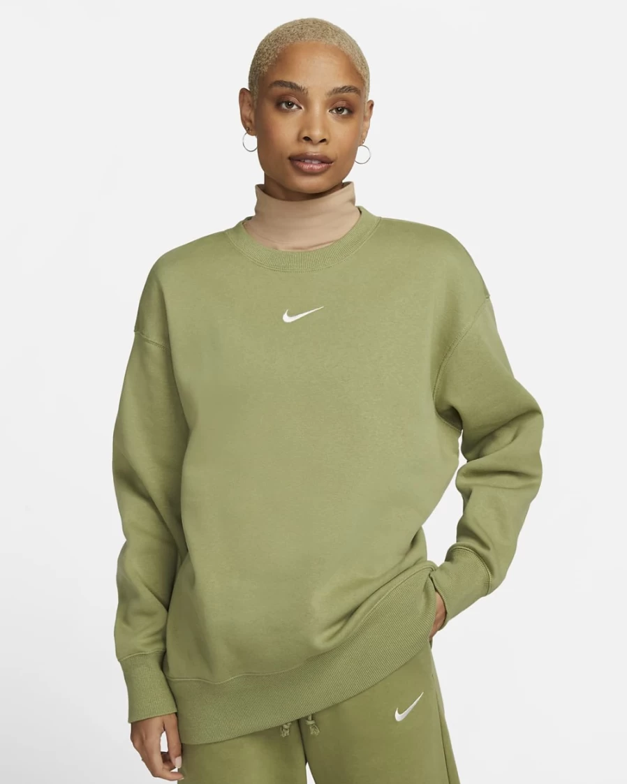 Nike Women's Alligator/Sail Oversized Phoenix Fleece Crewneck Sweatshirt | Sportswear