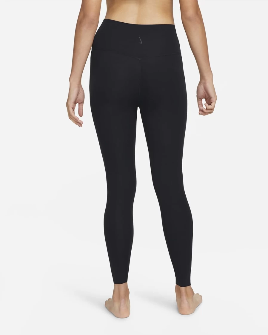 Nike Women's High-Waisted Yoga Luxe 7/8 Leggings in Black/Dark Smoke Grey - Infinalon Flex Fabric for Comfort & Performance