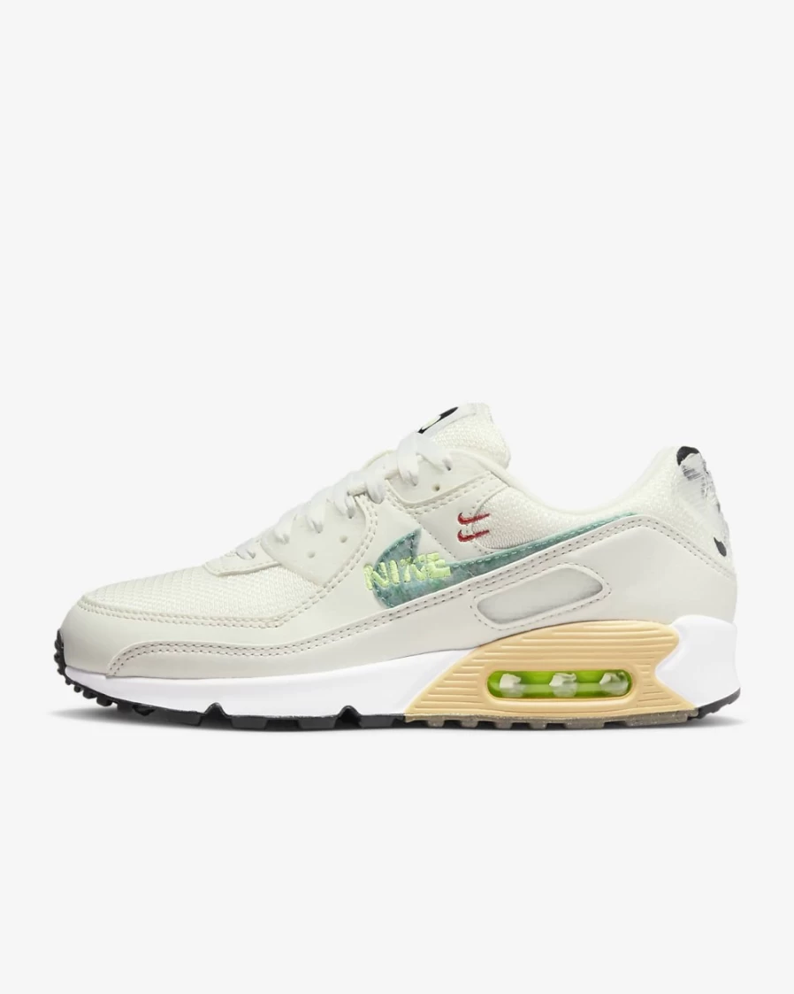 Nike Air Max 90 SE Women's Summit White Sail Phantom Neptune Green Running Shoes
