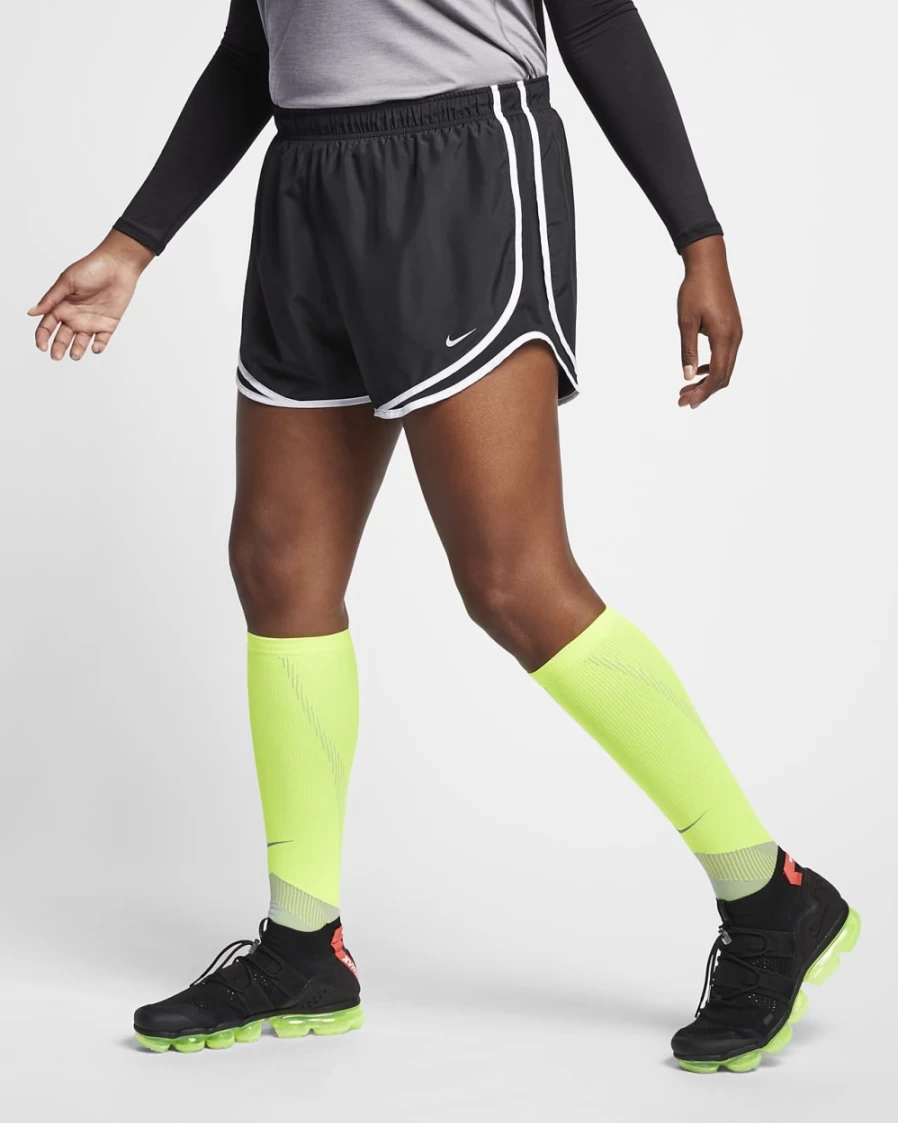 Nike Tempo Plus Size Women's Running Shorts - Black, White, Wolf Grey