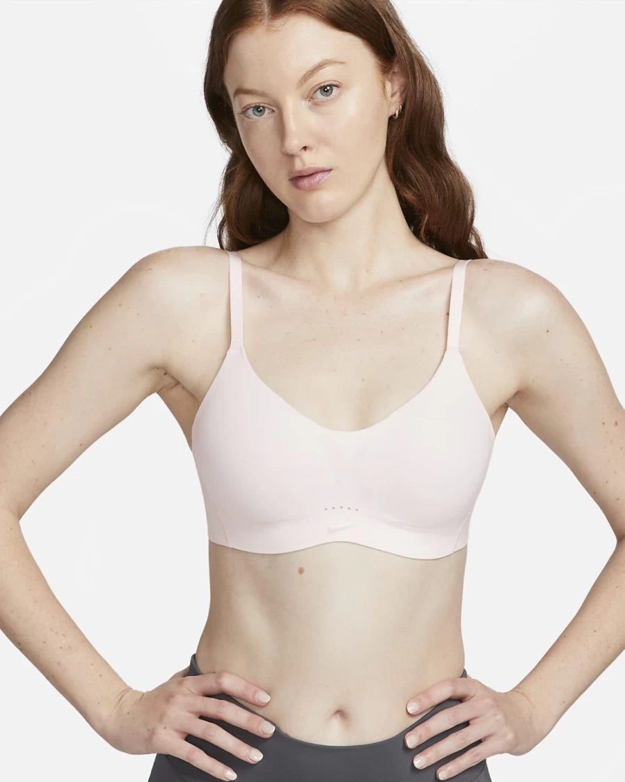 Nike Women's Alate Minimalist Light-Support Padded Sports Bra - Light Soft Pink/Stone Mauve/Pink Oxford