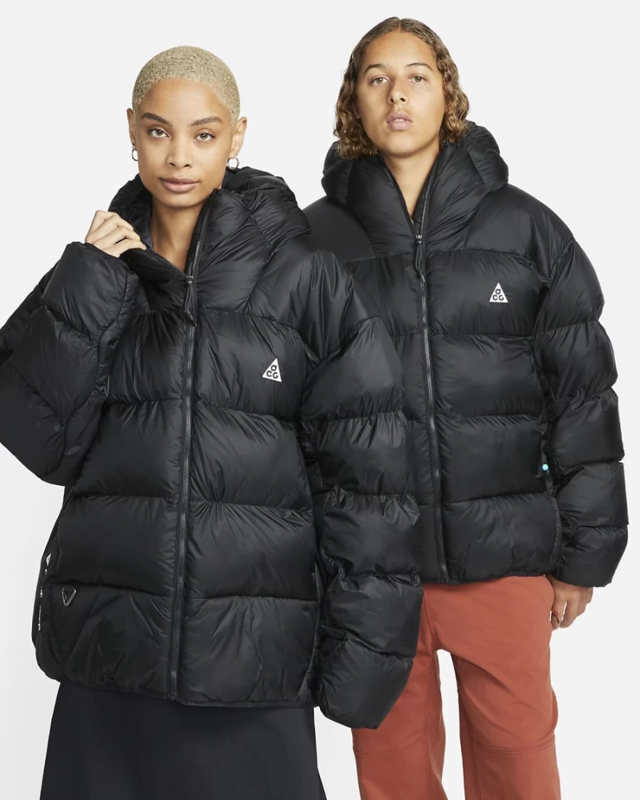 Nike Therma-FIT ADV ACG Lunar Lake Puffer Jacket for Men & Women - Black, Dark Smoke Grey, Summit White