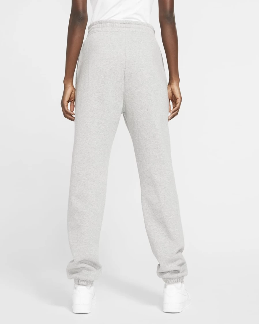 Nike Women's Dark Grey Heather/White Fleece Pants - Sportswear Essential Collection