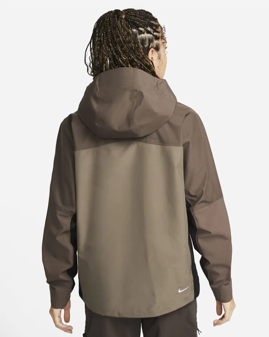 Nike ACG Storm-FIT ADV GORE-TEX Women's Waterproof Jacket in Ironstone, Olive Grey, Black, Summit White