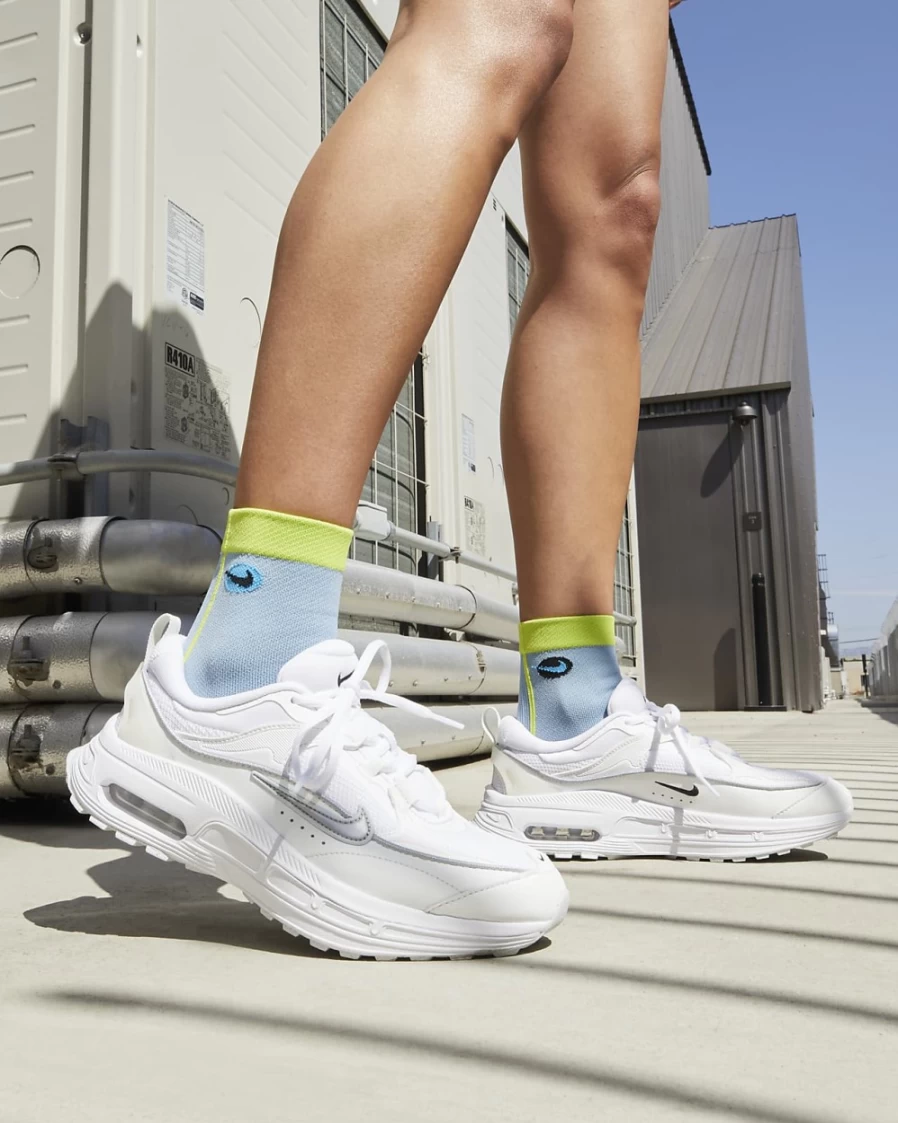 Nike Air Max Bliss Women's Running Shoes - White/Summit White - Comfortable Athletic Sneakers for Women