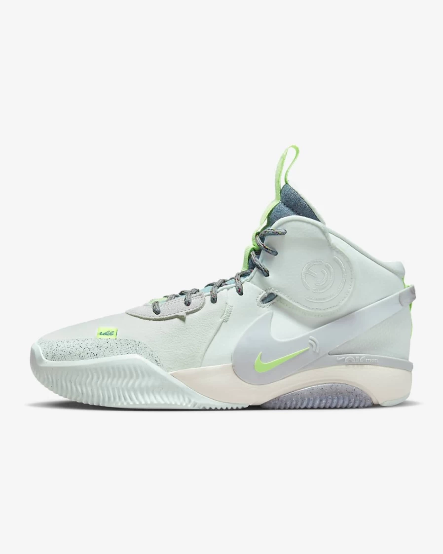 Nike Air Deldon "Lyme" Easy On/Off Basketball Shoes for Men & Women in Barely Green/Pale Ivory