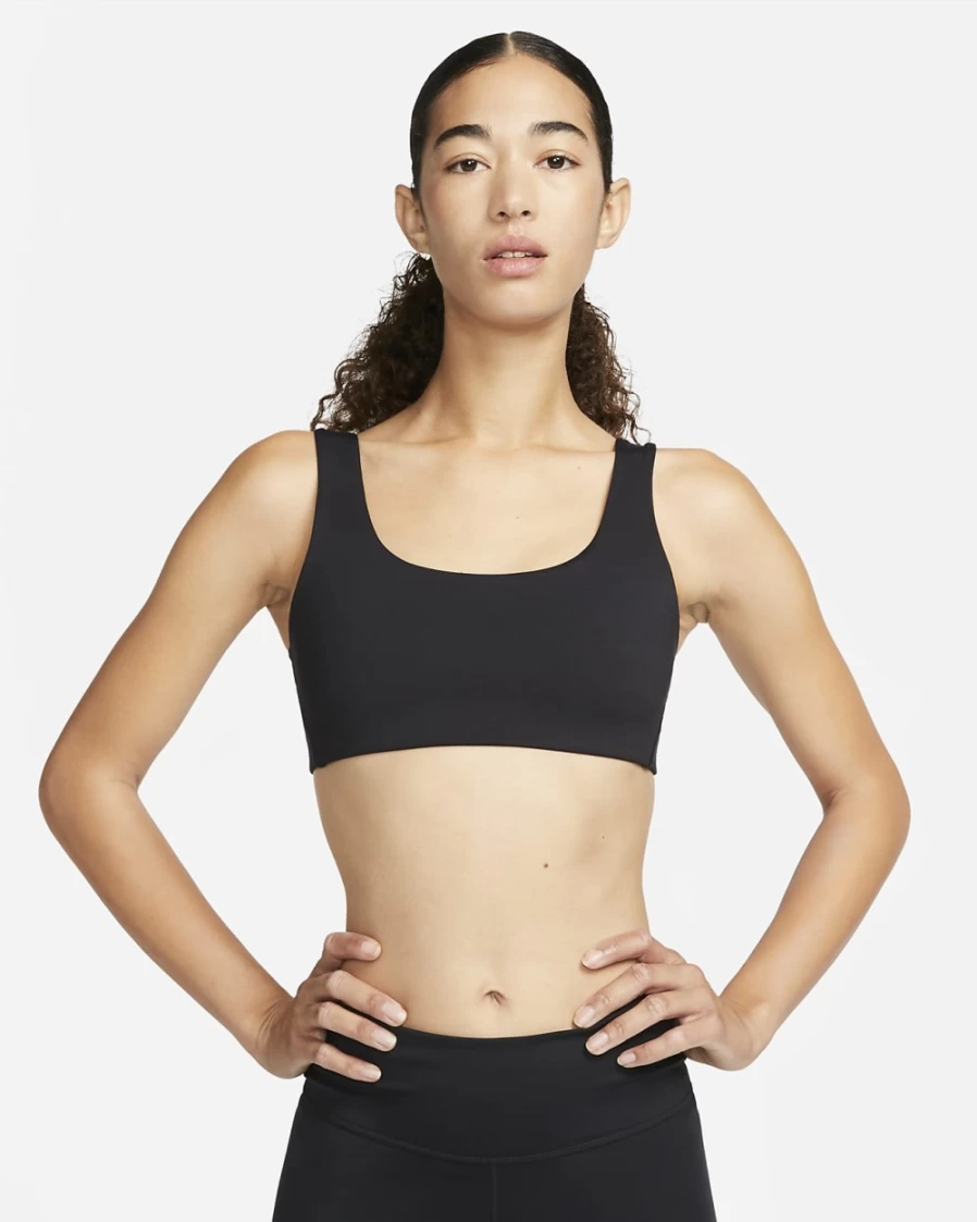 Nike Women's Alate All U Light-Support Lightly Lined U-Neck Sports Bra - Black