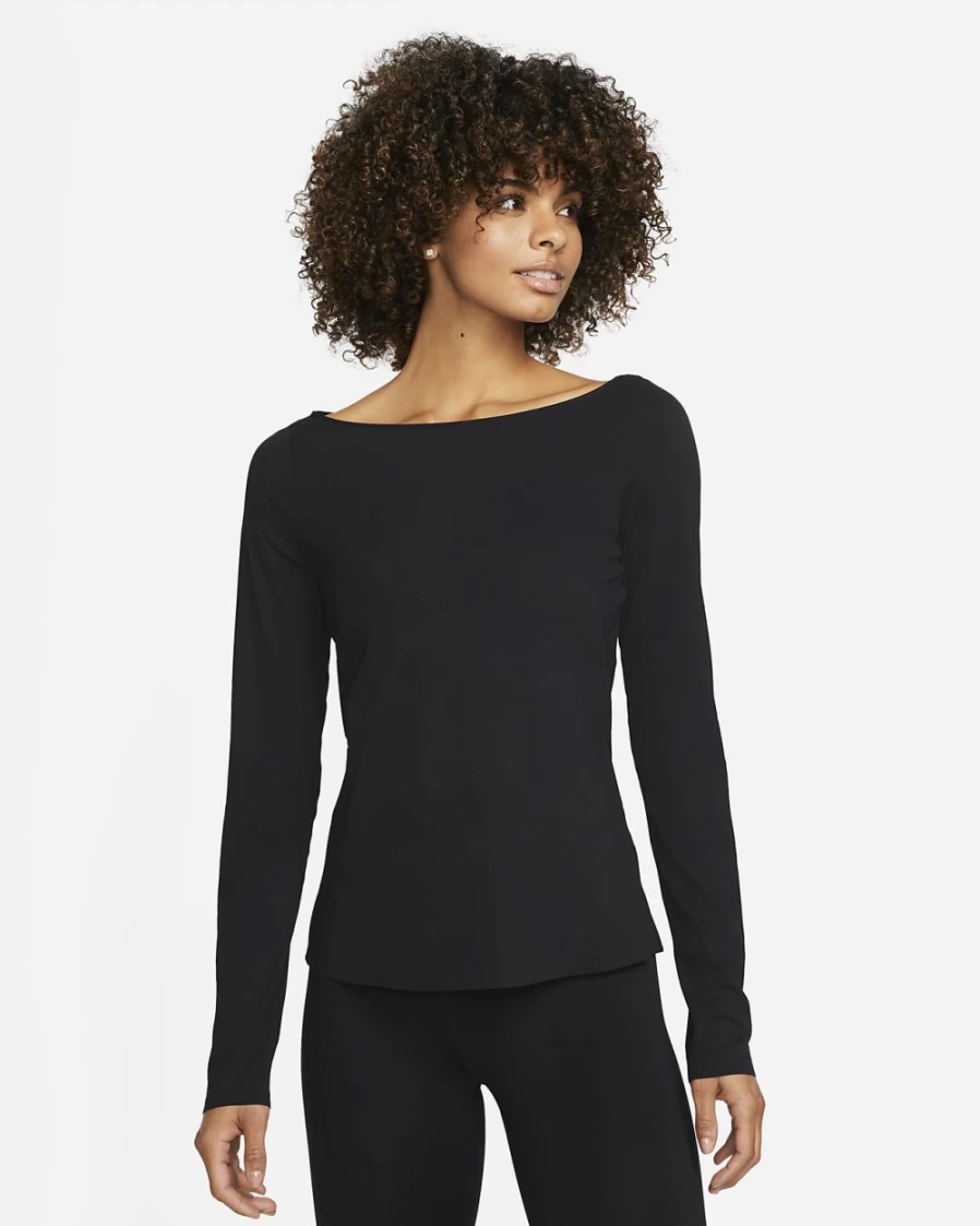 Nike Dri-FIT Luxe Women's Long-Sleeve Yoga Top - Black