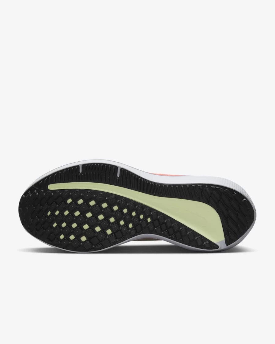Nike Winflo 9 Women's Road Running Shoes - White/Hot Punch/Football Grey Multi-Color Lightweight Sneakers