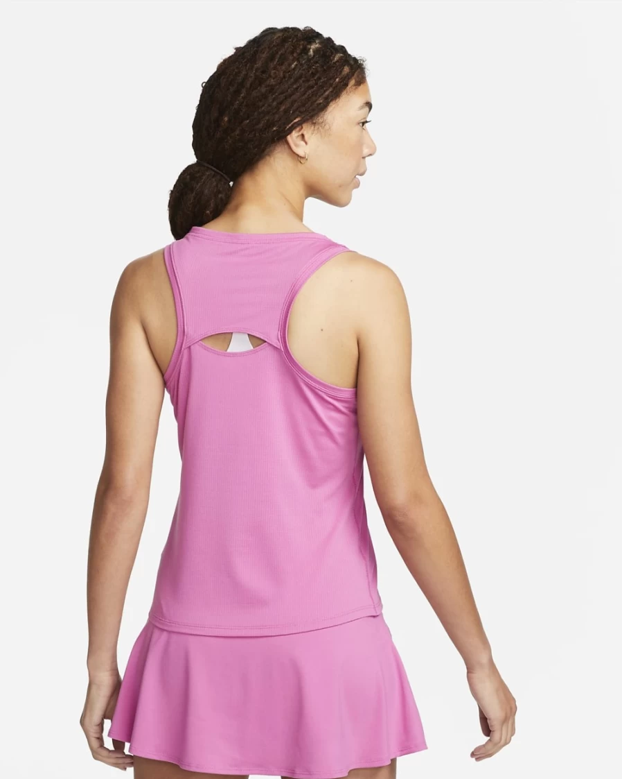 NikeCourt Victory Women's Tennis Tank Top - Cosmic Fuchsia/White