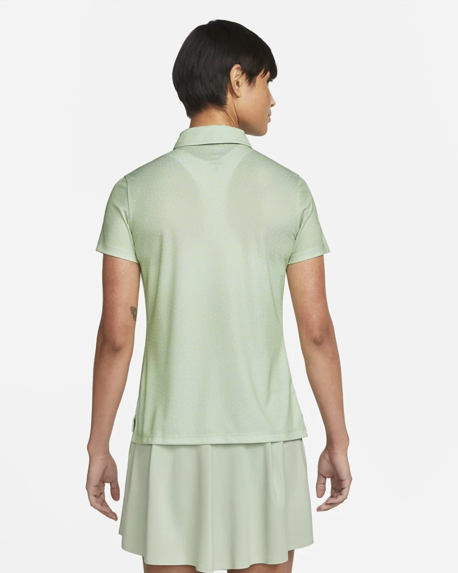 Nike Dri-FIT Victory Women's Golf Polo - Seafoam/Hasta Printed Performance Top