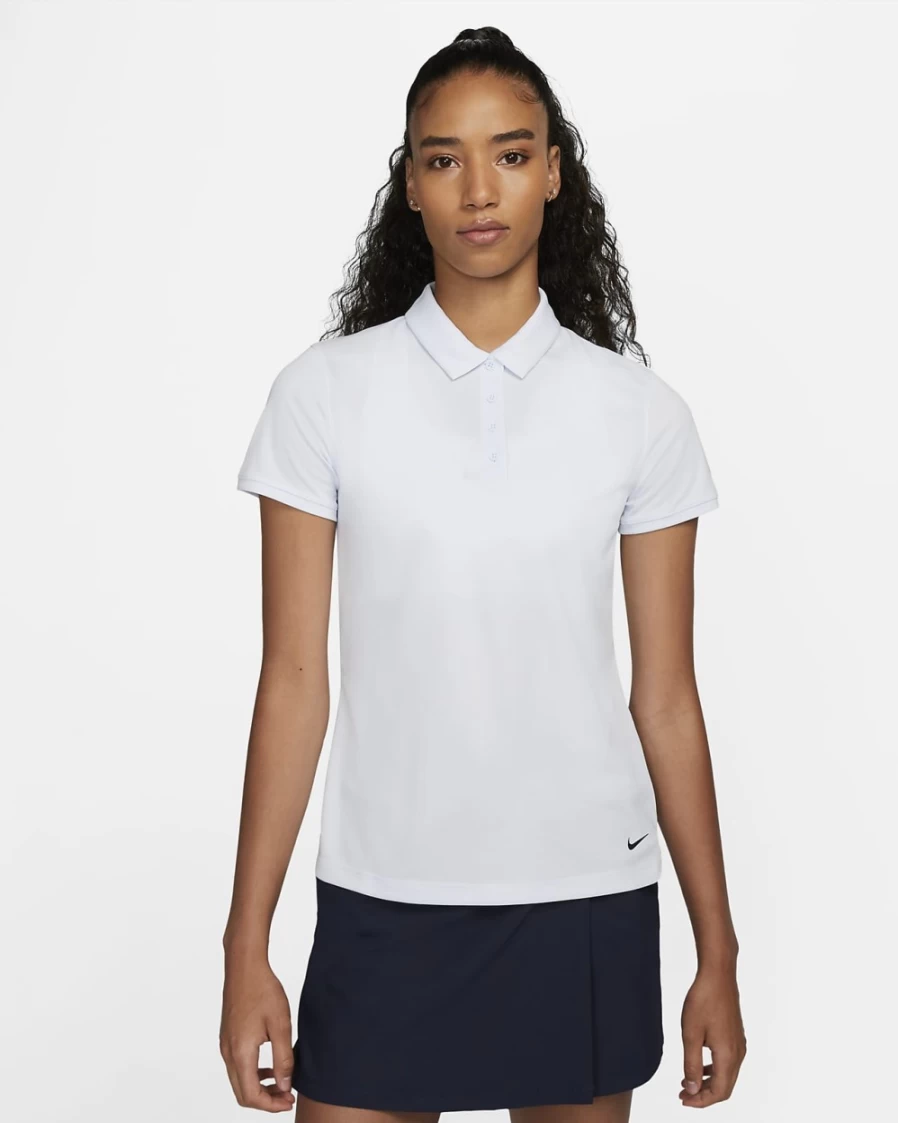 Nike Dri-FIT Victory Women's Golf Polo - Football Grey/Black - Moisture-Wicking Performance Top