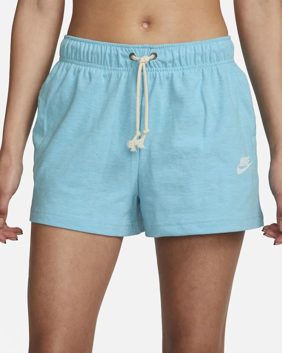 Nike Women's Baltic Blue/White Vintage Gym Shorts | Sportswear Athletic Shorts