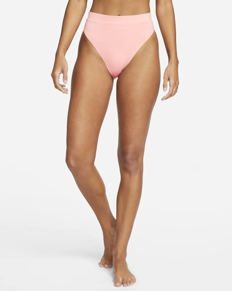 Nike Women's High-Waist Swim Bottom - Bleached Coral | Essential Swimwear