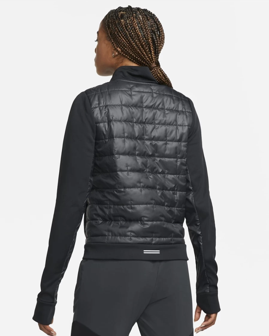 Nike Therma-FIT Women's Black Running Jacket - Lightweight Synthetic Fill for Cold Weather