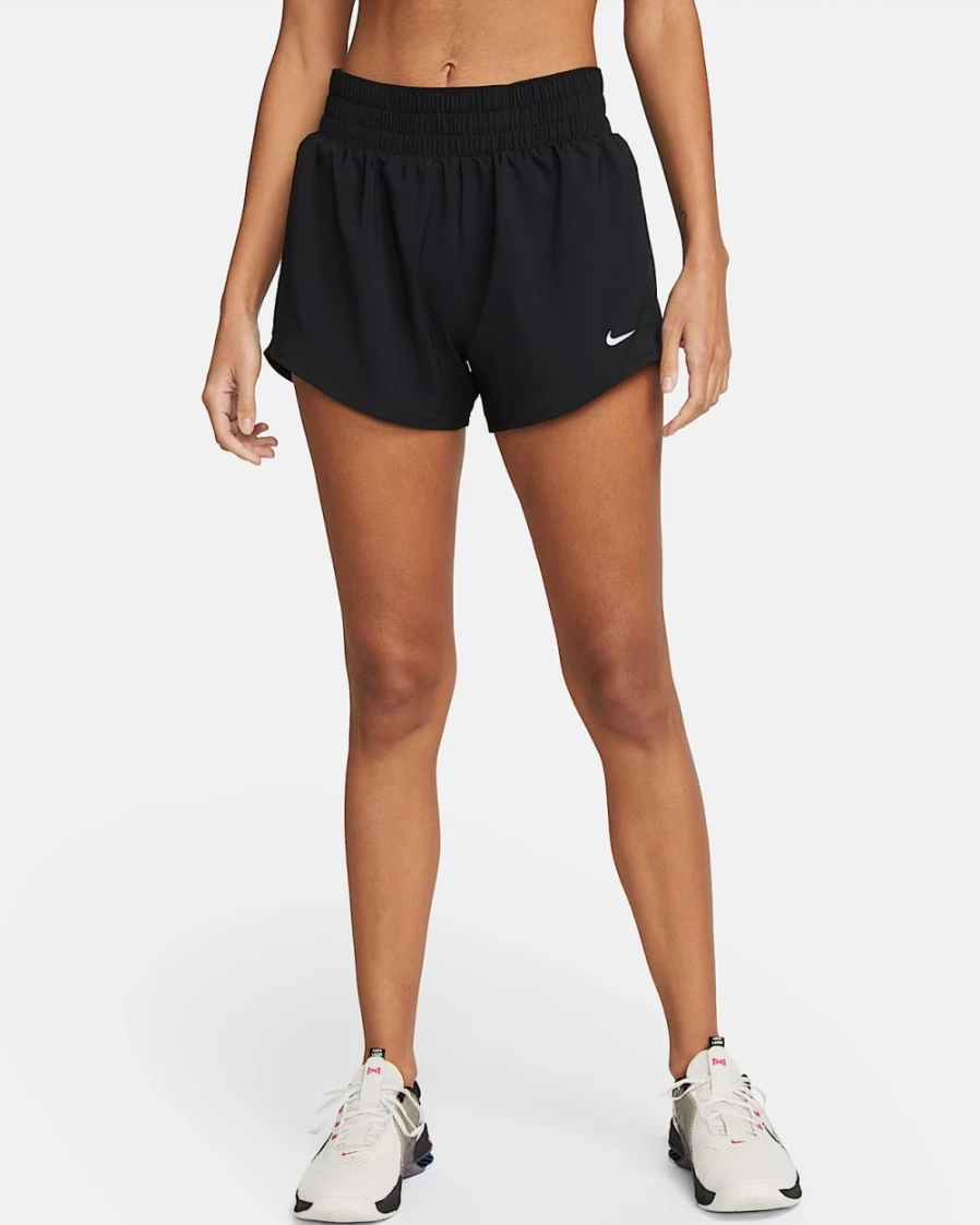 Nike Dri-FIT One Women's Black 3" Mid-Rise Lined Workout Shorts
