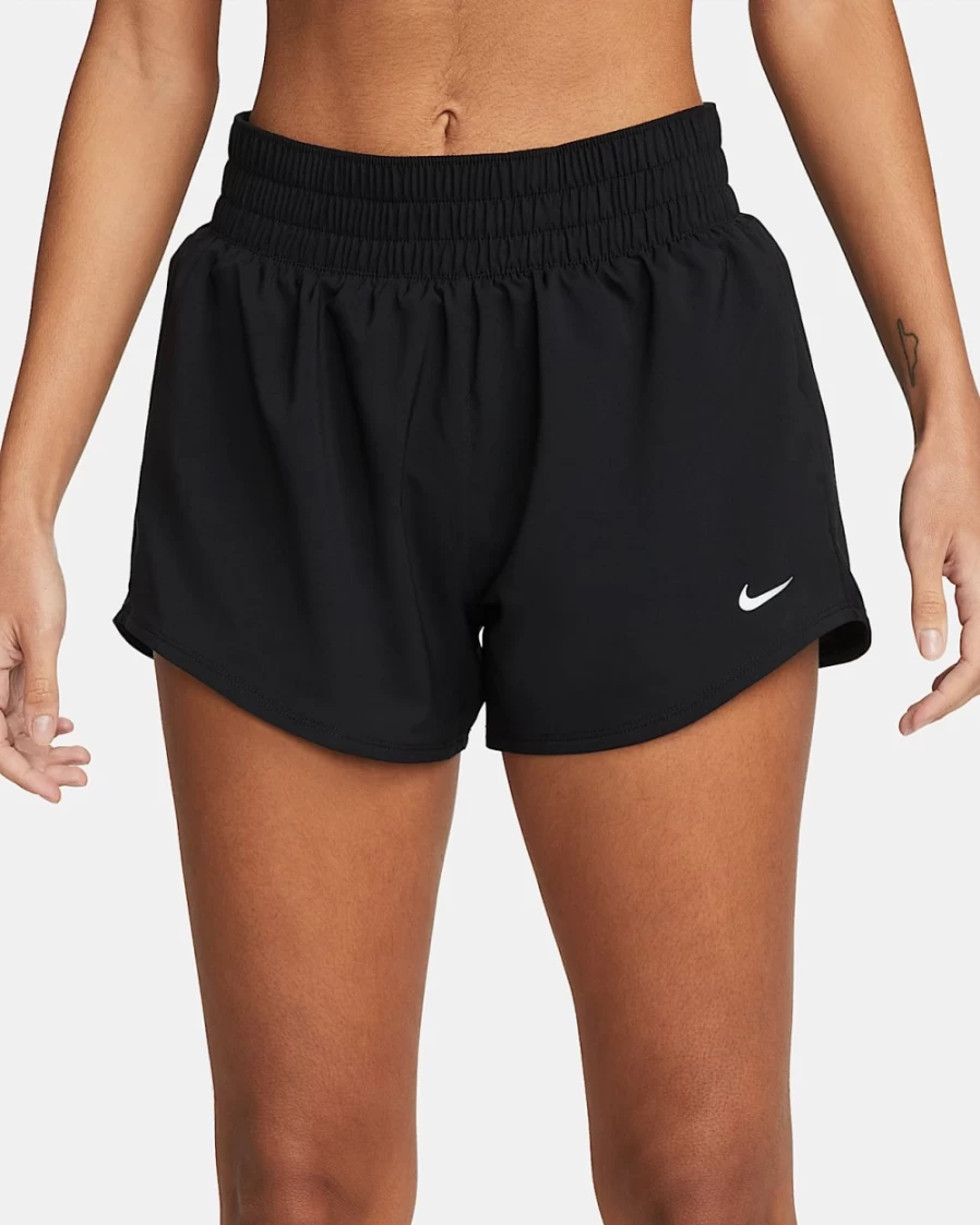 Nike Dri-FIT One Women's Black 3" Mid-Rise Lined Workout Shorts