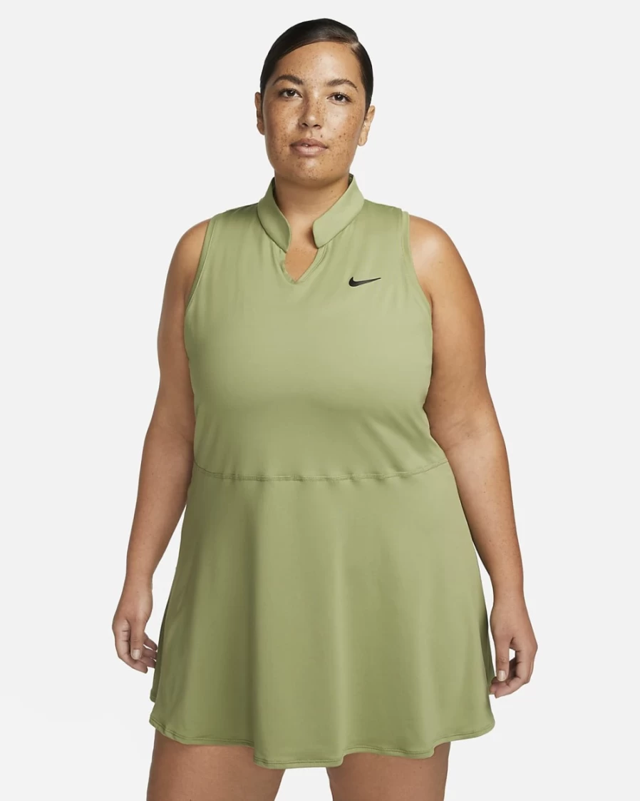 NikeCourt Dri-FIT Victory Plus Size Women's Tennis Dress - Alligator/Black