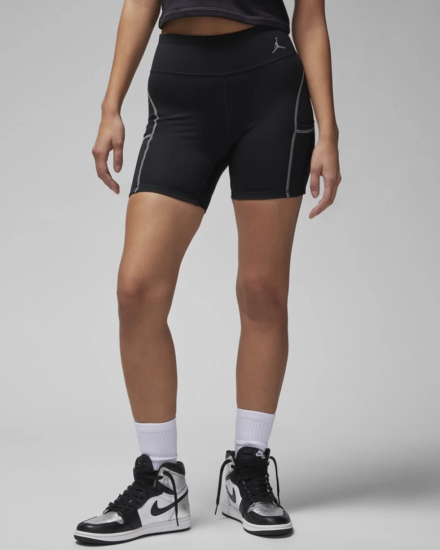 Nike Jordan Sport Women's Shorts - Black/Stealth Athletic Shorts for Women