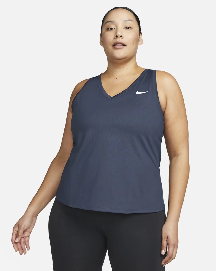 NikeCourt Victory Plus Size Women's Tennis Tank Top - Obsidian/White/White