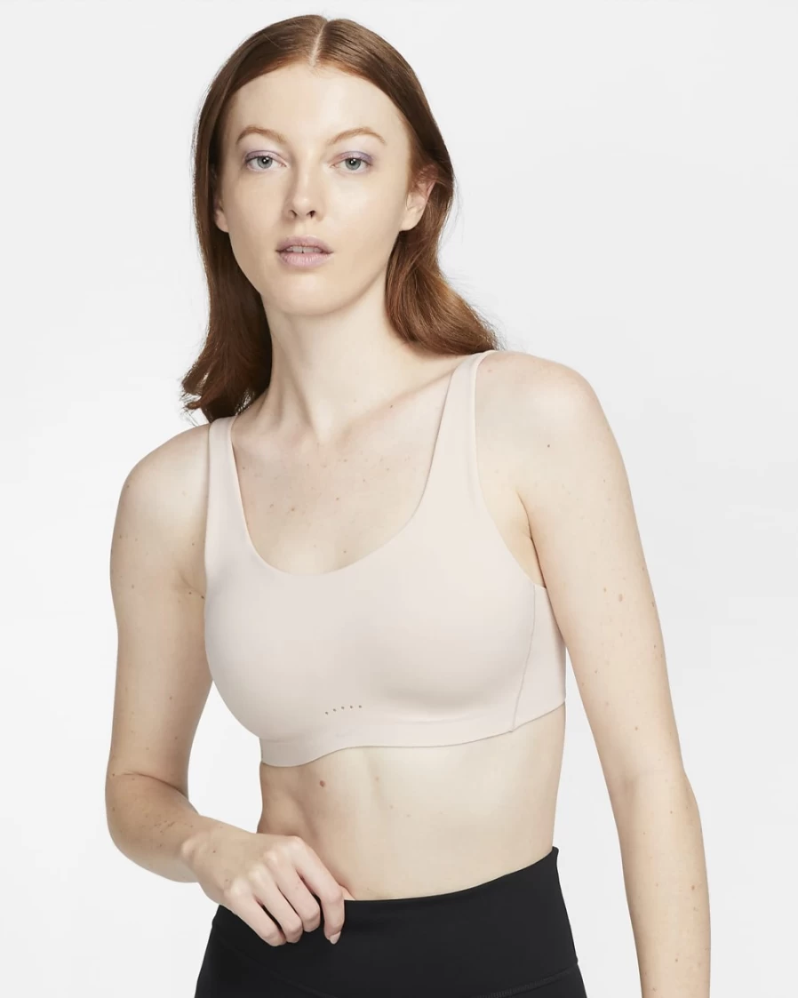 Nike Alate Light-Support Padded Sports Bra for Women - Particle Beige/Dusted Clay