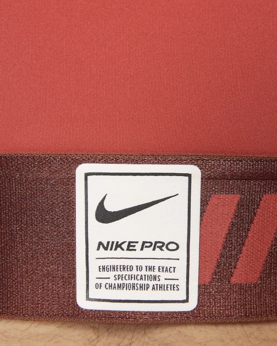 Nike Pro Dri-FIT Women's Cinnabar/Oxen Brown/Light Soft Pink Graphic Crop Tank Top