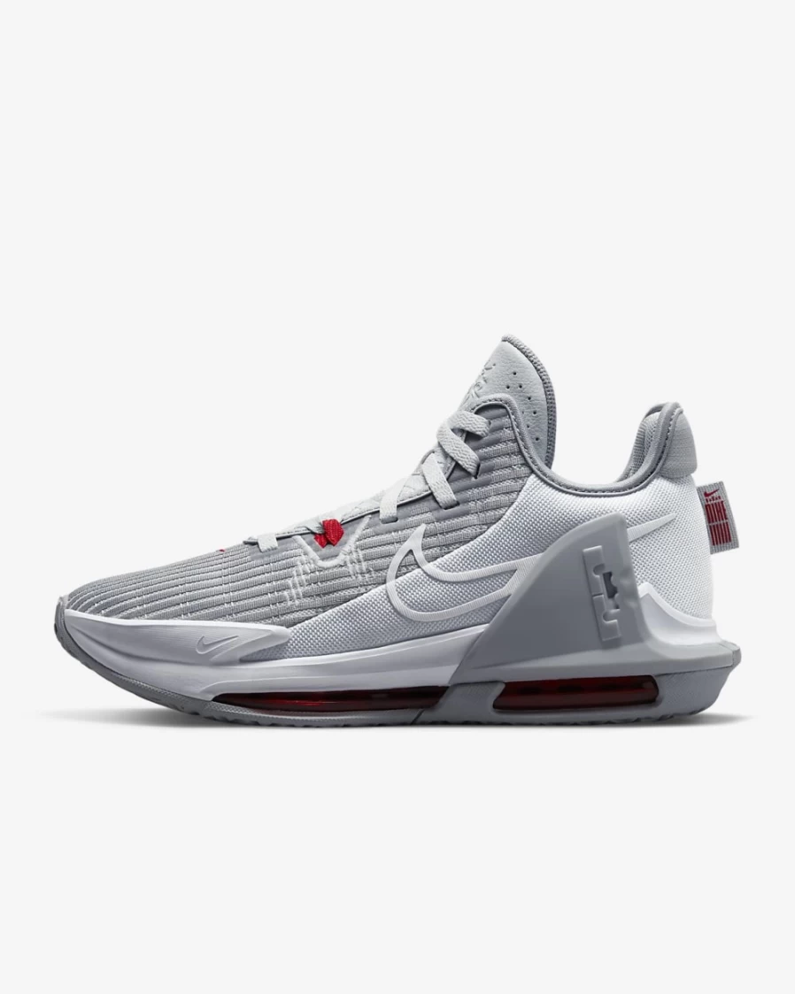 Nike LeBron Witness 6 Basketball Shoes for Men & Women - Pure Platinum/University Red/White/Wolf Grey