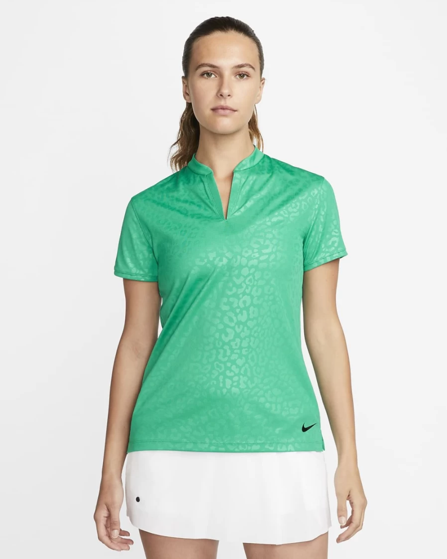 Nike Dri-FIT Victory Women's Golf Polo - Neptune Green/Black - Moisture-Wicking Performance Top