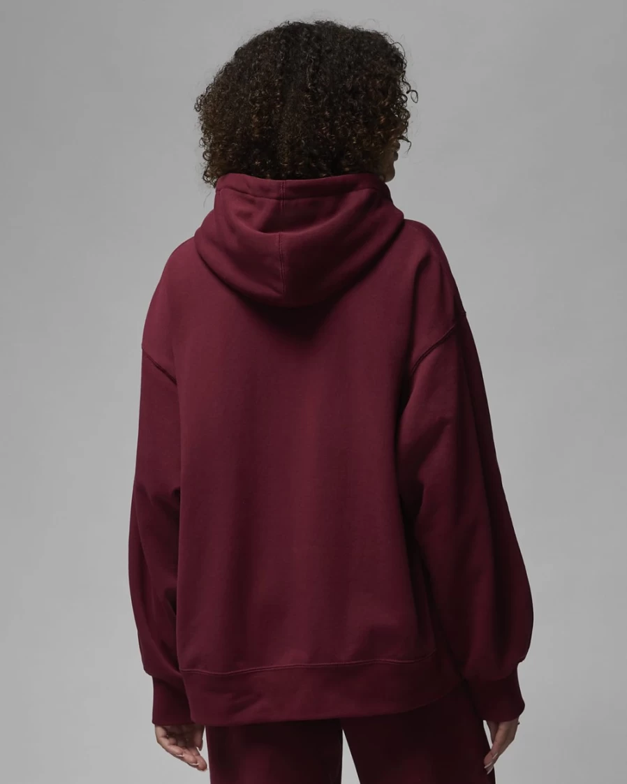 Nike Jordan Flight Women's Fleece Hoodie - Cherrywood Red Pullover for Women