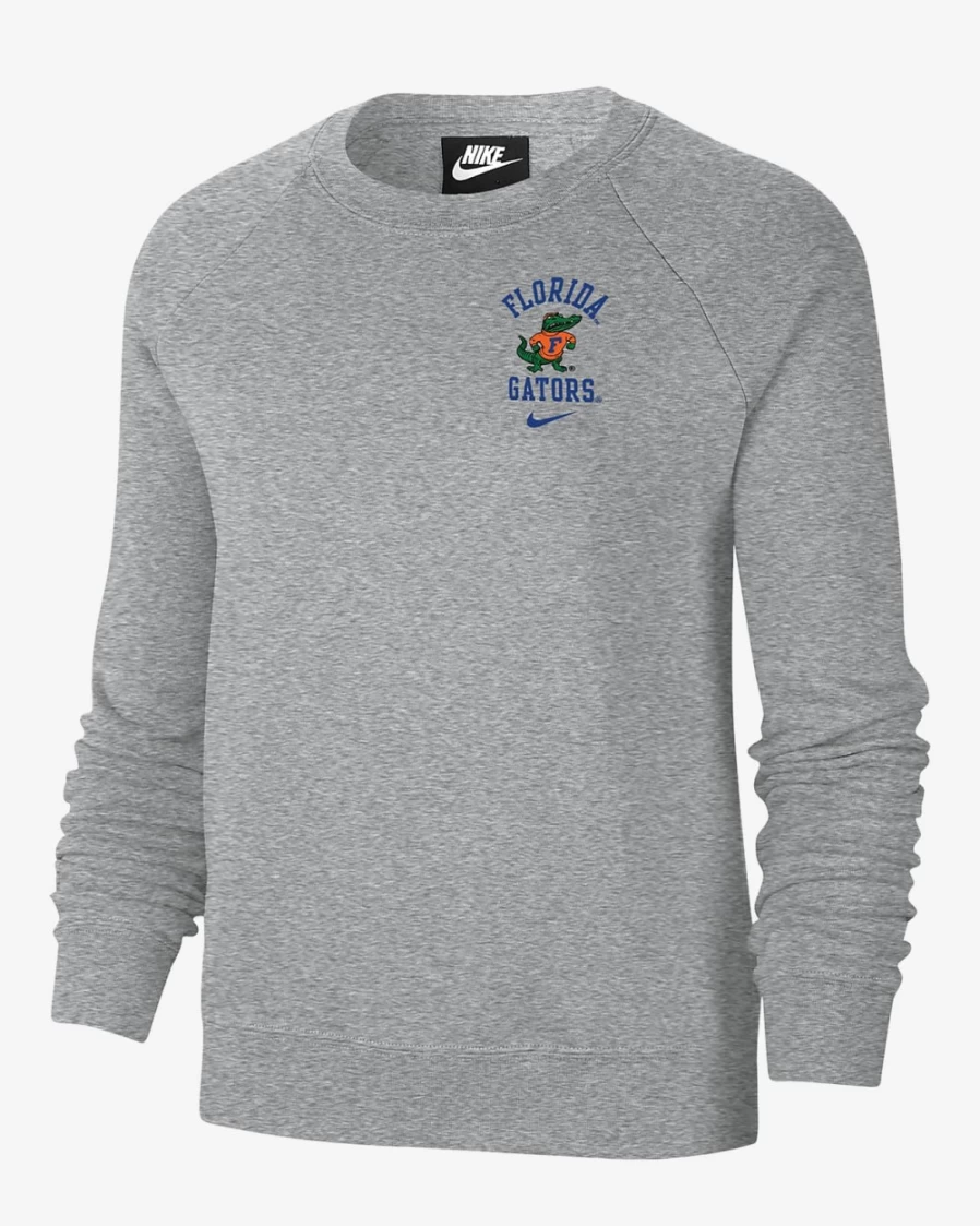 Nike Florida Gators Women's Grey Fleece Sweatshirt | Official Team Apparel