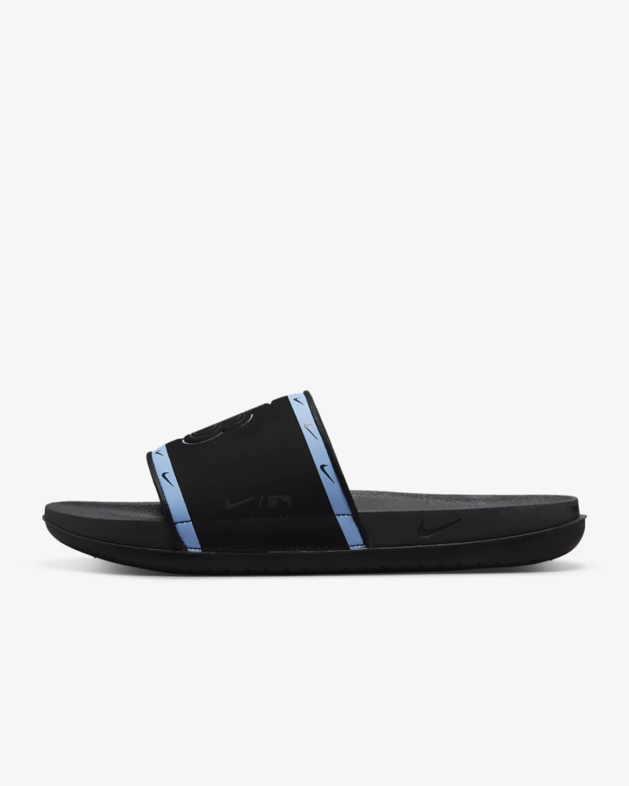 Nike Offcourt Slide Sandals for Men & Women - MLB Tampa Bay Rays Edition in Black/Valor Blue/Midnight Navy/Anthracite