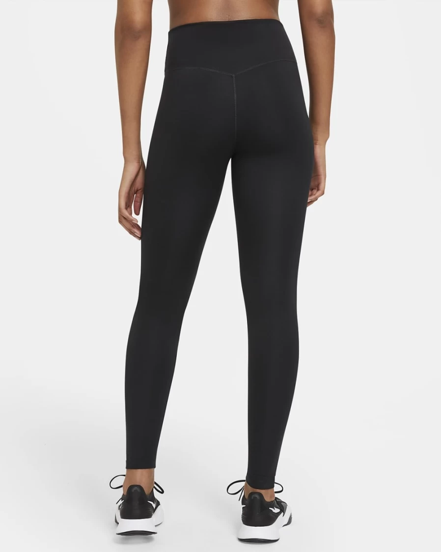 Nike One Women's Mid-Rise Leggings - Black/White Fitness Yoga Workout Pants