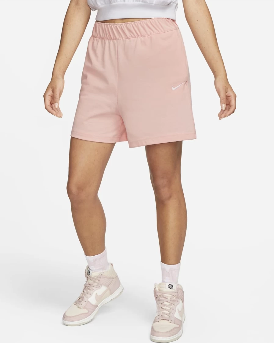 Nike Women's Atmosphere/White Sportswear Jersey Shorts - Lightweight & Comfortable Athletic Apparel