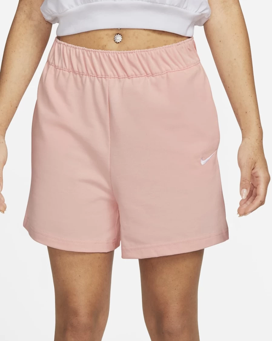 Nike Women's Atmosphere/White Sportswear Jersey Shorts - Lightweight & Comfortable Athletic Apparel