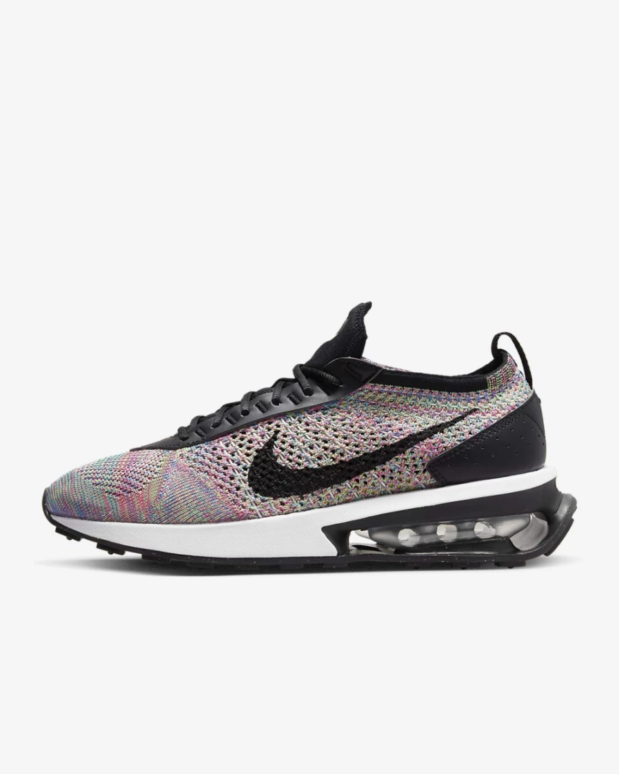 Nike Air Max Flyknit Racer Women's Running Shoes - Ghost Green/Pink Blast/Photo Blue/Black