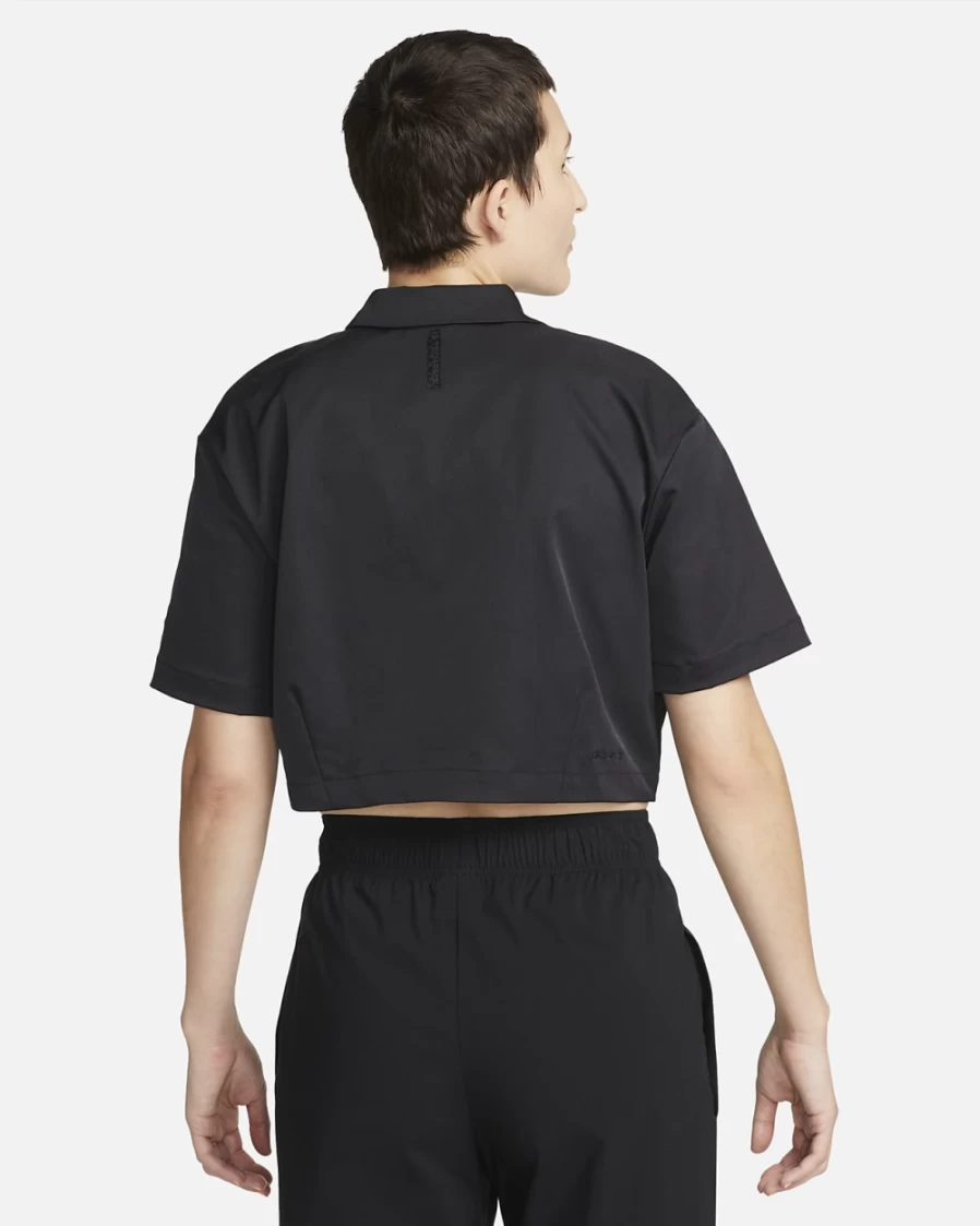 Nike Dri-FIT Tech Pack Women's Woven Polo Shirt - Black/Black - Sportswear for Women
