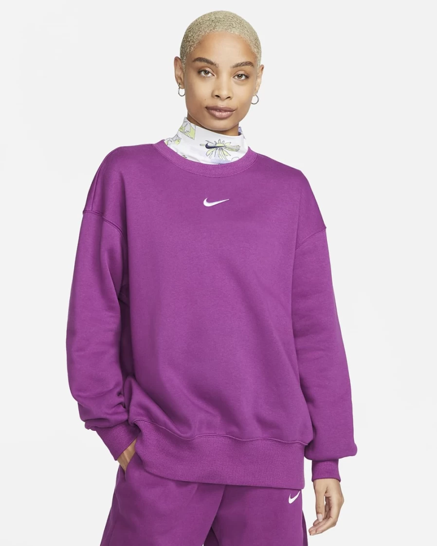 Nike Viotech Women's Oversized Fleece Crewneck Sweatshirt | Phoenix Fleece Comfort