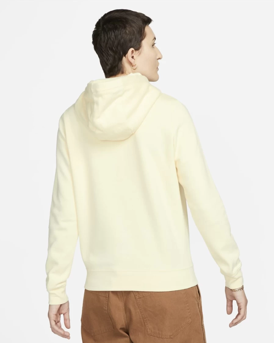 Nike Women's Coconut Milk & Black Club Fleece Pullover Hoodie | Sportswear Comfort