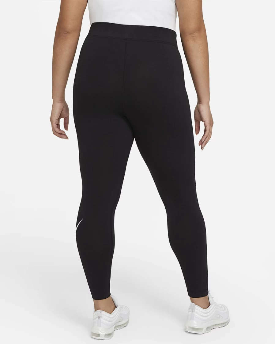 Nike Women's High-Waisted Essential Leggings - Plus Size Black/White Sportswear