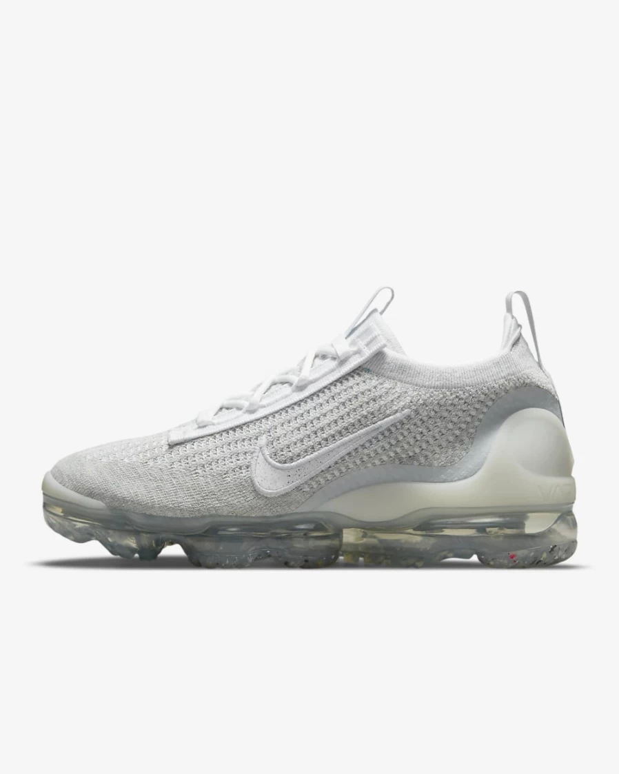 Nike Air Vapormax 2021 FK Women's Running Shoes - White, Pure Platinum, Metallic Silver