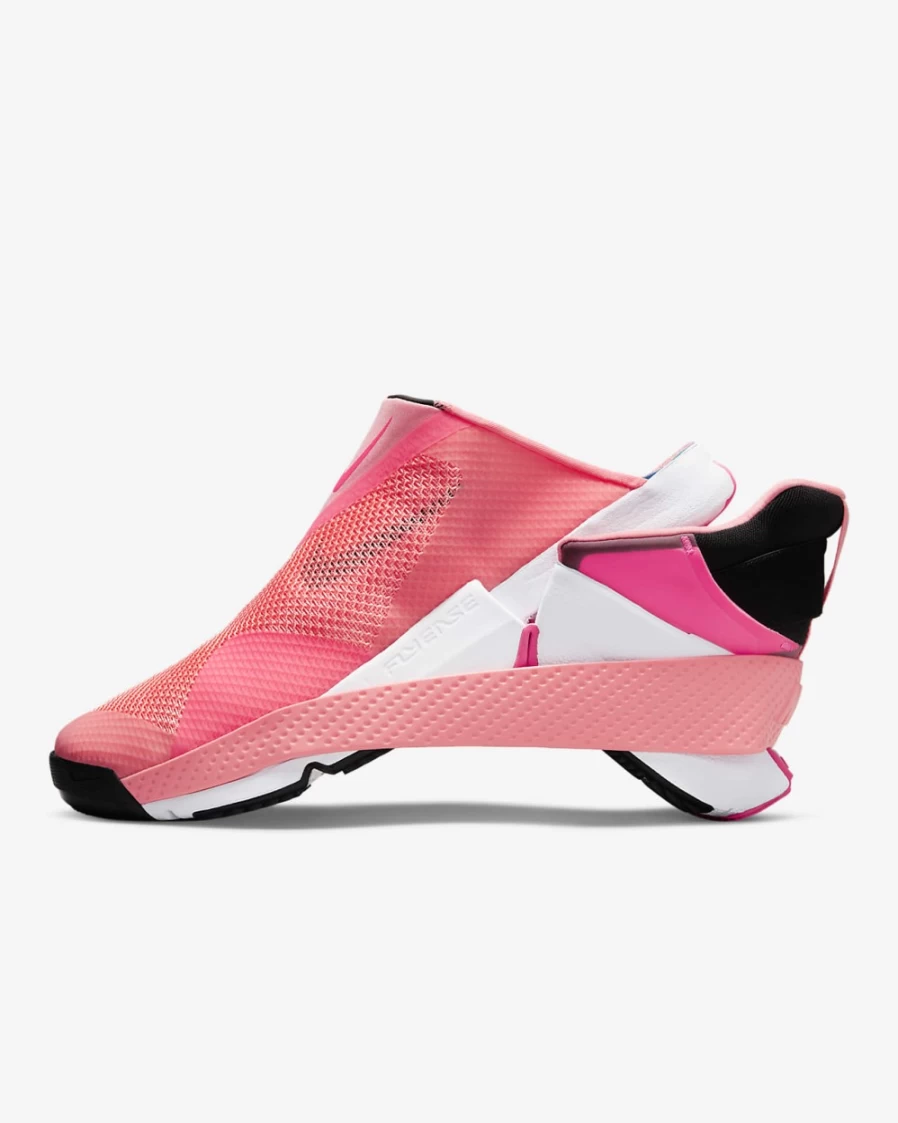 Nike Go FlyEase Easy On/Off Shoes for Men & Women in Pink Gaze/Hyper Pink/White/Black