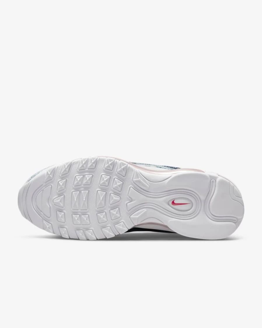 Nike Air Max 97 Women's Multi-Color Habanero Red Sail White Running Shoes