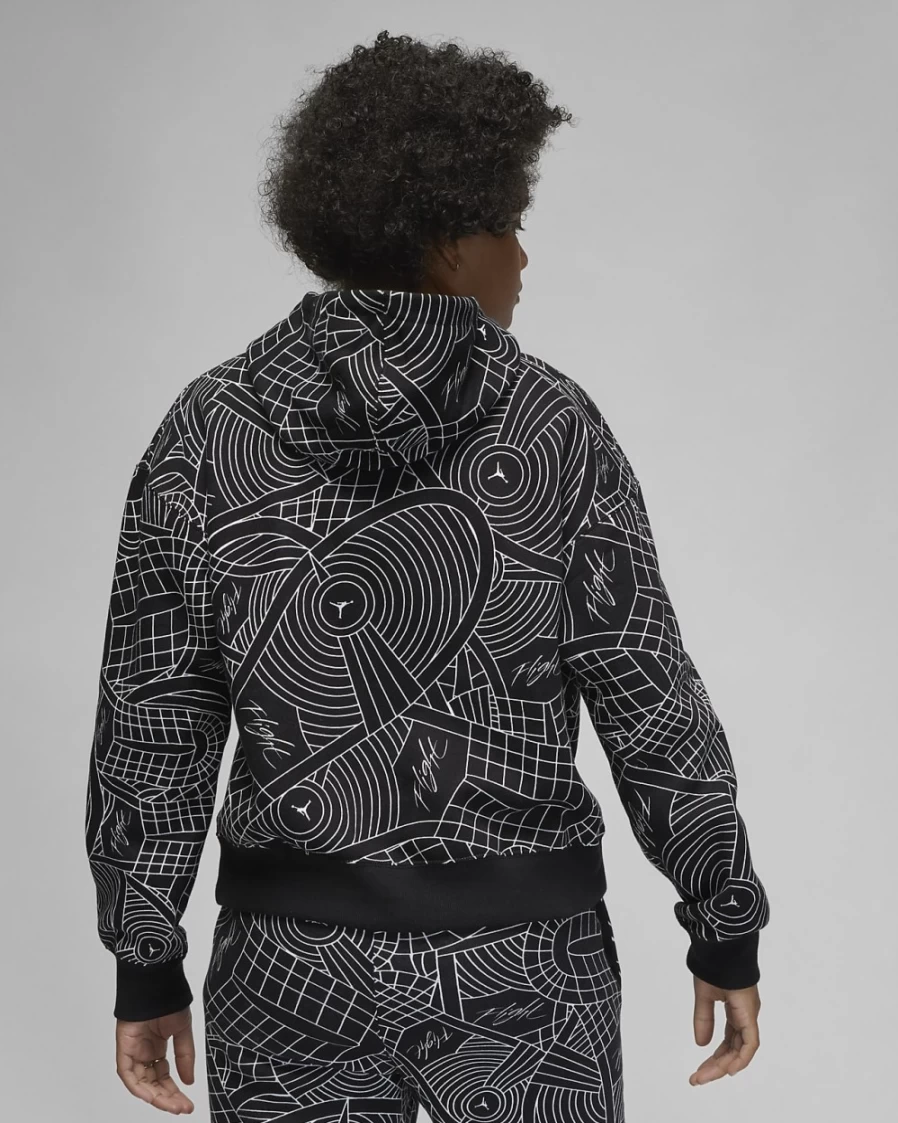 Nike Women's Jordan Brooklyn Fleece Pullover Hoodie - Black