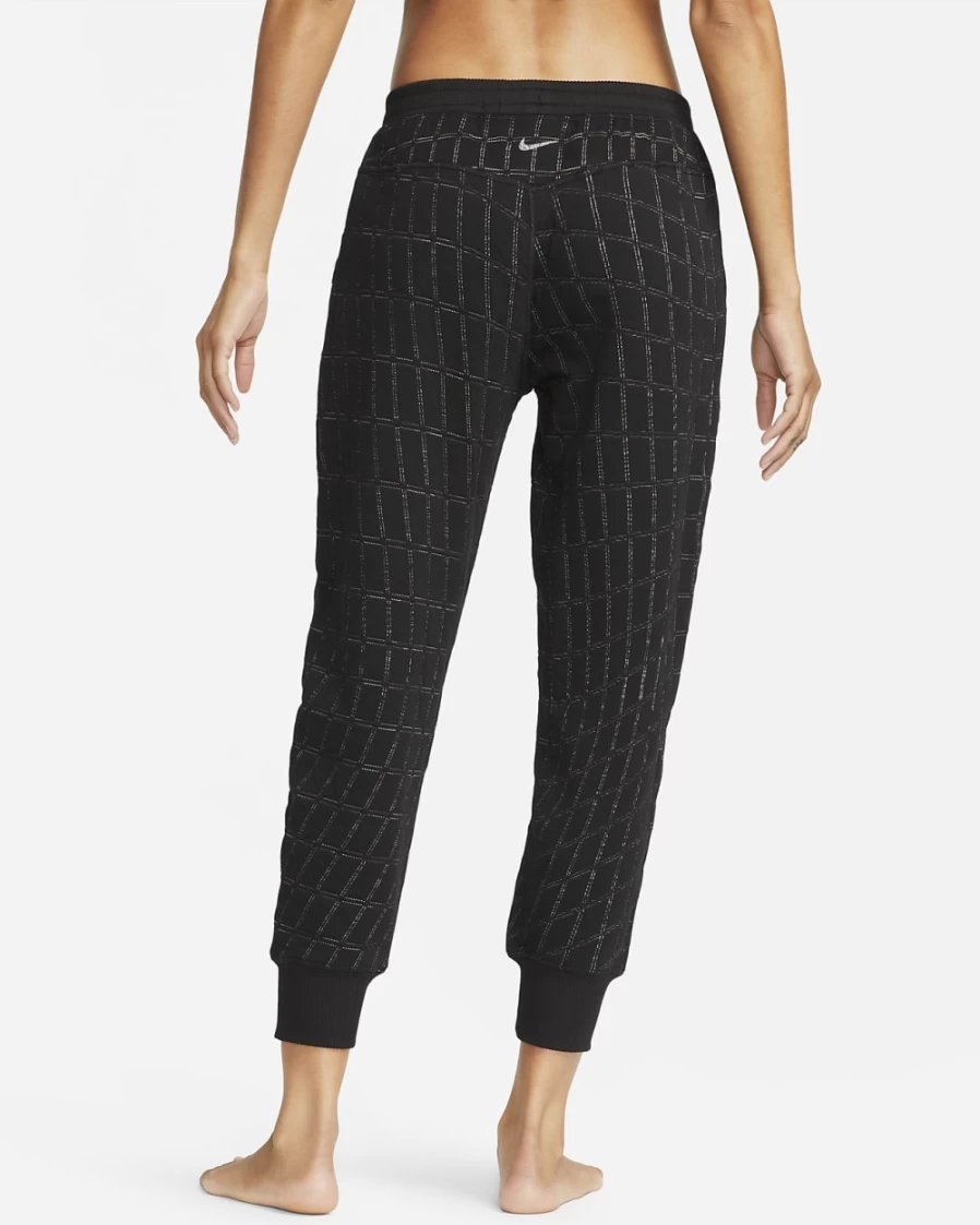 Nike Women's Reversible Therma-FIT Luxe Fleece Yoga Pants - Black