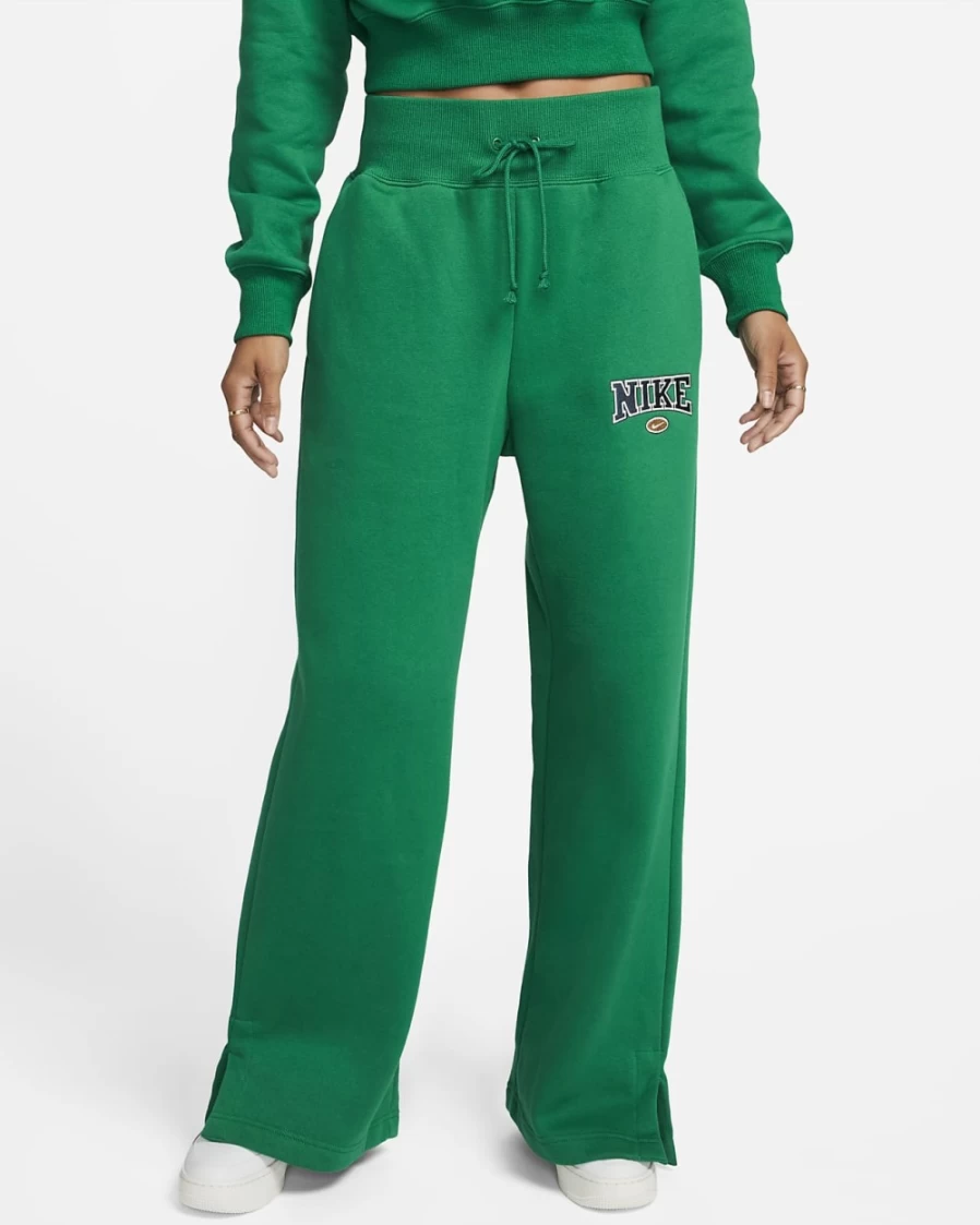 Nike Malachite Women's High-Waisted Wide-Leg Fleece Sweatpants - Sportswear Phoenix Collection
