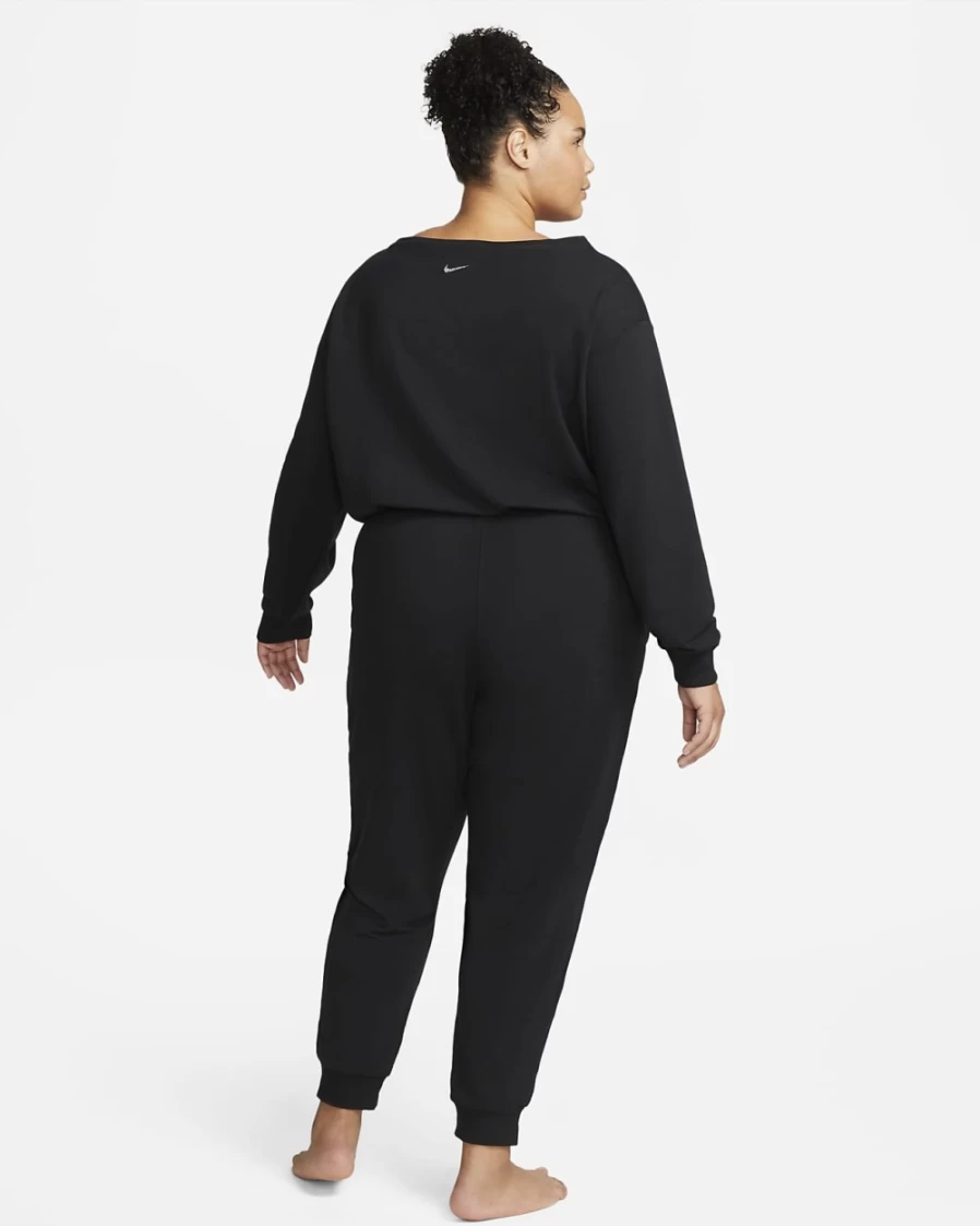 Nike Women's Plus Size Black Dri-FIT Yoga Jumpsuit - Moisture Wicking Workout Outfit