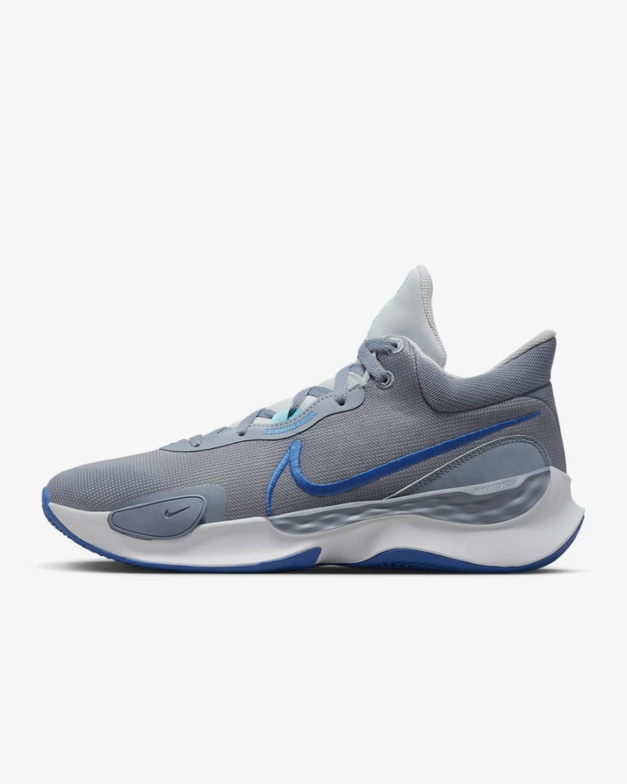 Nike Renew Elevate 3 Basketball Shoes for Men & Women - Pure Platinum/Ashen Slate/Baltic Blue/Hyper Royal Colorways