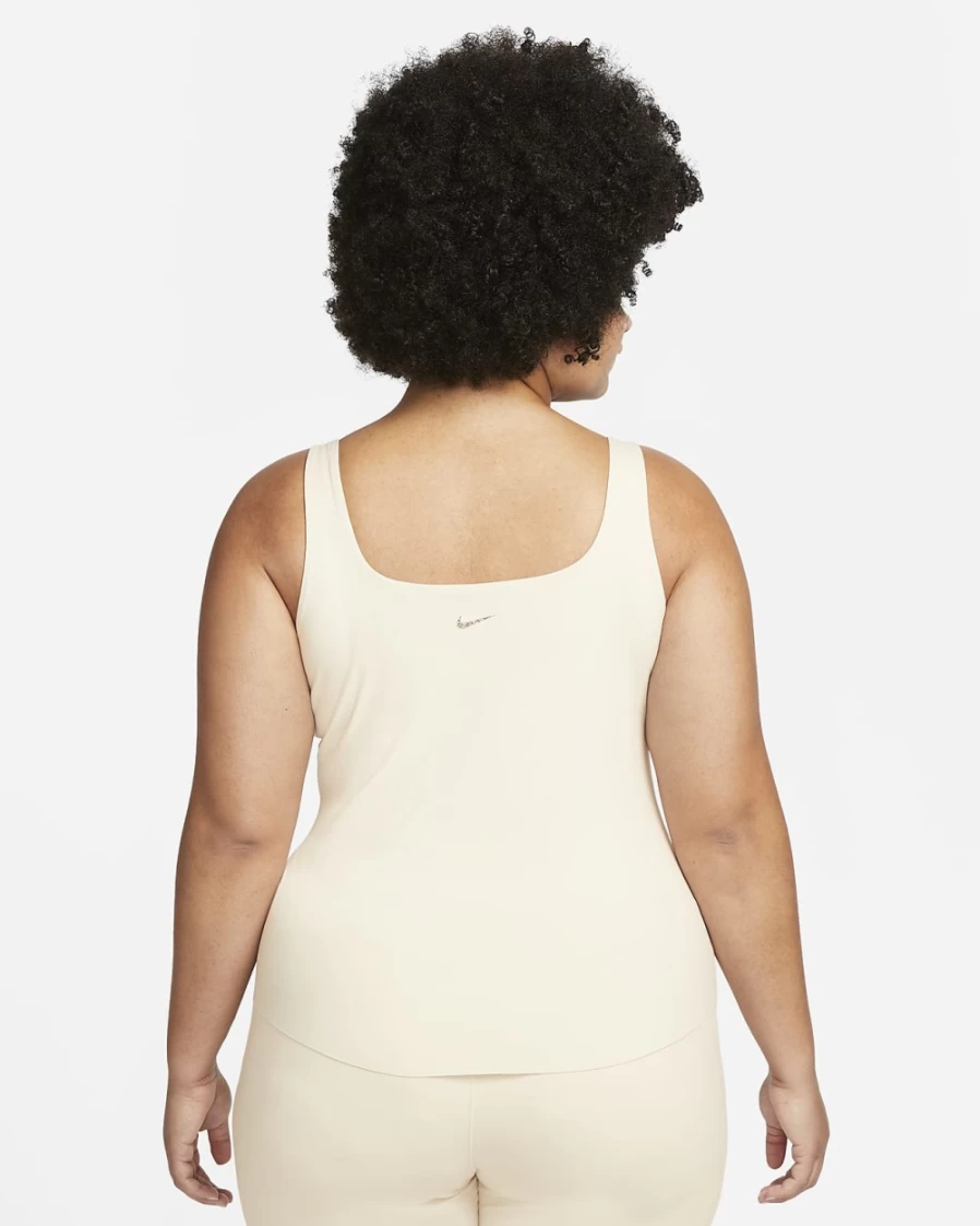 Nike Dri-FIT Luxe Women's Plus Size Yoga Tank Top - Light Orewood Brown