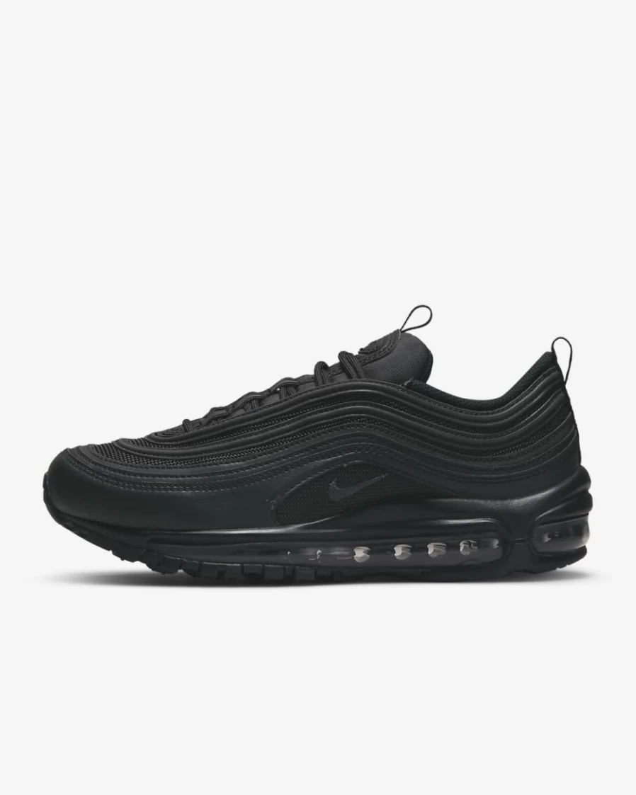 Nike Air Max 97 Women's Sneakers - Black/Black/Dark Smoke Grey Athletic Running Shoes